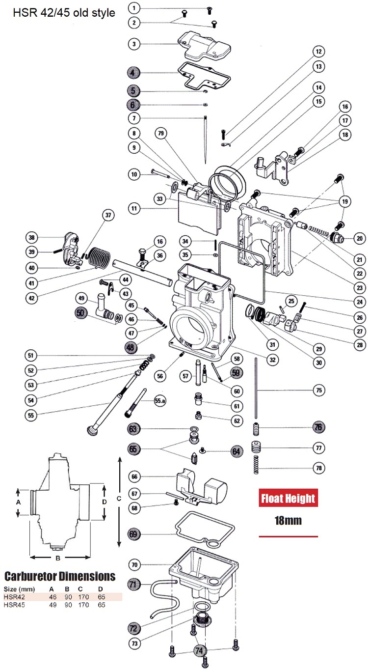 Mikuni Long Idle Cable Adjuster Screw TM42/32