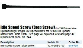 cr special idle speed screw (screw stop)